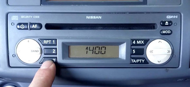 Nissan K12 Radio Code